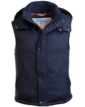 Kiton Hooded Gilet - Blue