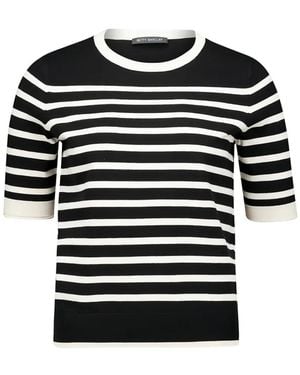 Betty Barclay Striped Short-Sleeve T-Shirt - Black