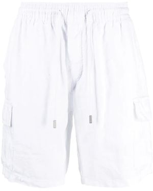 Vilebrequin Logo-Patch Linen Shorts - White