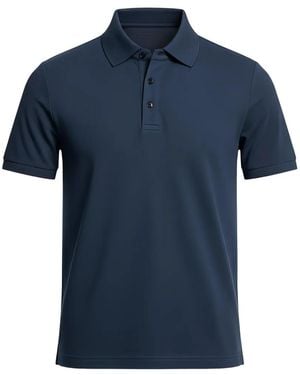 Michael Kors Bubble-Knit Polo Shirt - Blue