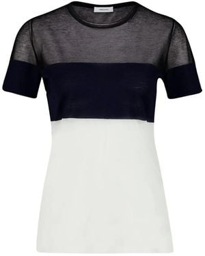 Ferragamo Colourblock Round-Neck Jumper - Blue