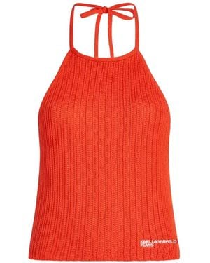 KARL LAGERFELD Sleeveless Top - Red