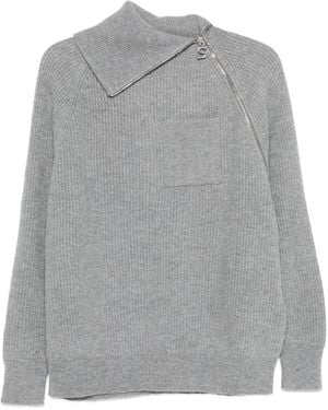 Sportmax ジップアップ セーター - グレー