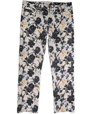 R13 Floral-Pattern Trousers - Grey