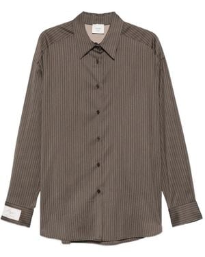 Alysi Striped Long-Sleeve Shirt - Brown