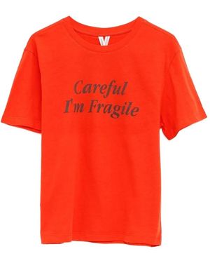 GIMAGUAS T-Shirt Careful À Imprimé Graphique - Red