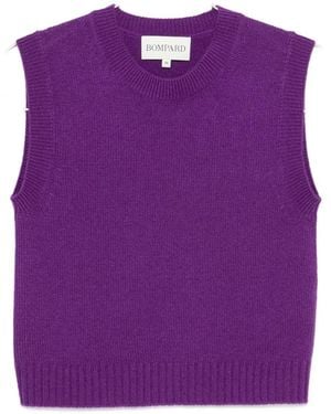 Bompard Chaleco Con Cuello Redondo - Morado