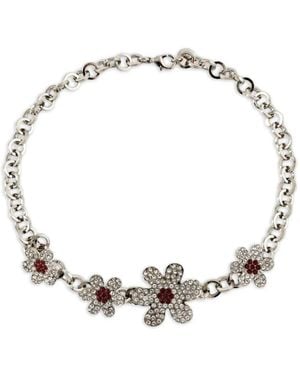 Marni Flowers Chain Necklace - Metallic