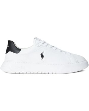 Polo Ralph Lauren Rlite Court Logo Trainers - White