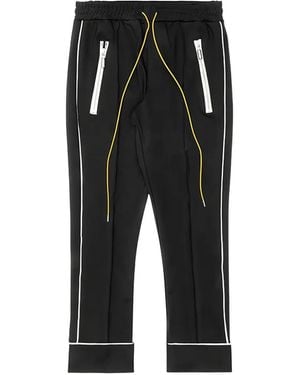 Rhude Contrasting Trim Track Trousers - Black