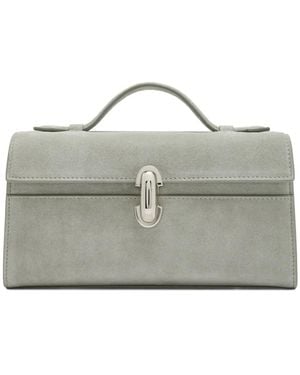 SAVETTE Symmetry Suede Tote Bag - Grey
