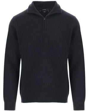 Vince Kaschmirpullover Mit Reißverschluss - Blau