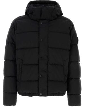 Stone Island 4100063 Ripstop-Tc_S.I. Ghost Hooded Jacket - Black