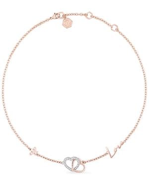 Philipp Plein Rocked Hearts Necklace - White
