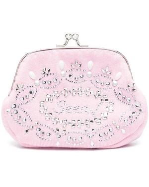 SEEN USERS Crystal-Embellished Twist-Lock Wallet - Pink