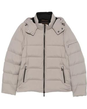 Moorer Brett Hooded Quilted Jacket - Natural