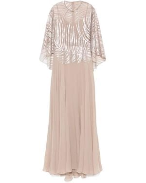 Elie Saab Embroidered Maxi Dress - ナチュラル