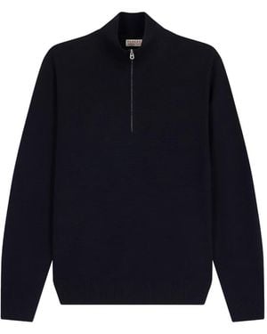 Fursac Wool Zip-Up Jumper - Blue