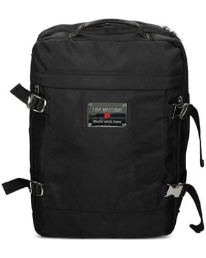 Love Moschino Logo-Plaque Backpack - Black