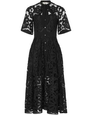 Temperley London Guinevere Midi Dress - Black