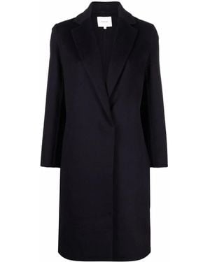 Vince Single-breasted Fitted Coat - Blue