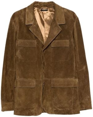 Tom Ford Suede Military Jacket - Brown