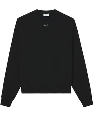 Off-White c/o Virgil Abloh Jersey Con Logo Y Cuello Redondo - Negro