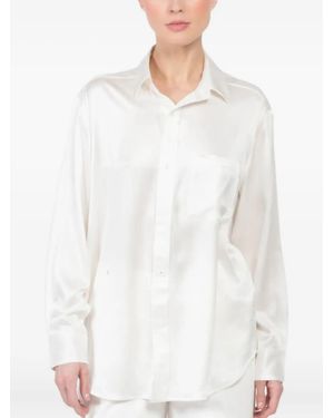 CISSA Silk Long-Sleeve Shirt - White