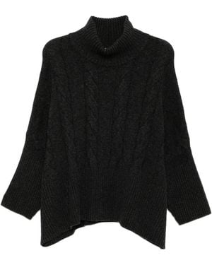 N.Peal Cashmere Cashmere Cable-Knit Sweater - Black