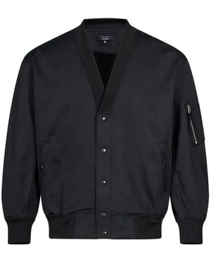 Comme des Garçons V-Neck Bomber Coat - Blue