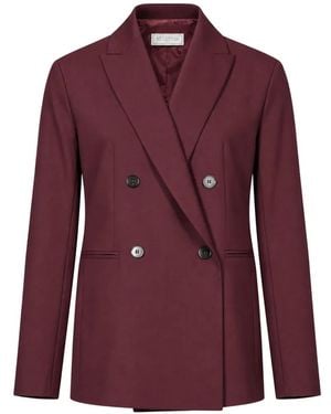 Antonelli Double-Breasted Blazer - Purple
