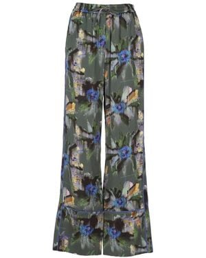 Off-White c/o Virgil Abloh Weite Hose Mit Blumenprint - Grün