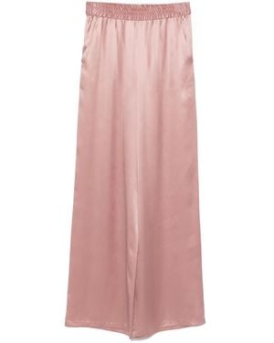 Eleventy Plain Silk Trousers - Pink