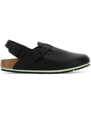 Birkenstock Tokio Pro Leather Slippers - Black