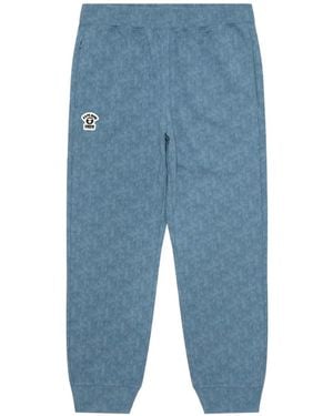 Aape By A Bathing Ape Camouflage-Pocket Track Trousers - Blue