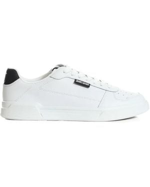 Just Cavalli Round-Toe Perforated Trainers - White
