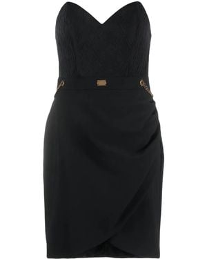Elisabetta Franchi Sweetheart-Neckline Minidress - Black