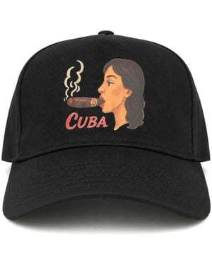 Melt Graphic-Print Cap - Black