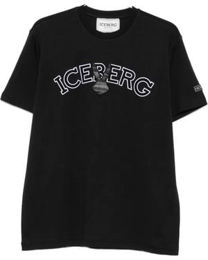 Iceberg Logo-Patch T-Shirt - Black