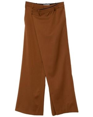 Monse Foldover Trousers - Brown