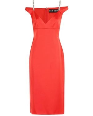 David Koma Strap Dress - Red