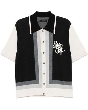 Amiri Ma Swirl Polo Shirt - Black