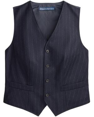 Polo Ralph Lauren Pinstripe-Pattern Gilet - Blue