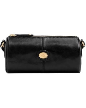 The Bridge Mini Cylindrical Leather Shoulder Bag - Black