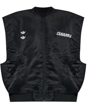 adidas Chavarria Logo-Embroidered Reversible Jacket - Black