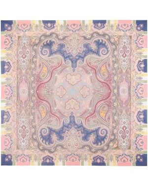 Etro アブストラクトパターン スカーフ - ピンク