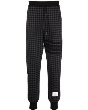 Thom Browne Pantalon De Jogging À Motif Pied-De-Poule - Noir