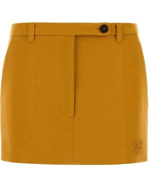 Miu Miu Stretch-Fit Mini Skirt - Yellow