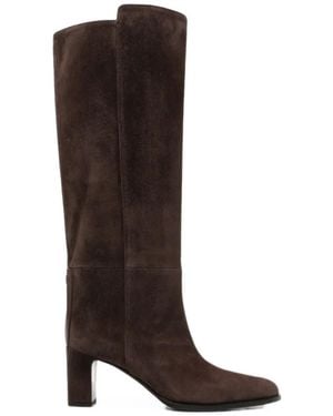 Jimmy Choo Caly Suede Knee-High Boots - Brown