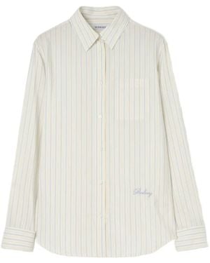 Burberry Klassisches Hemd Mit Streifen - Weiß